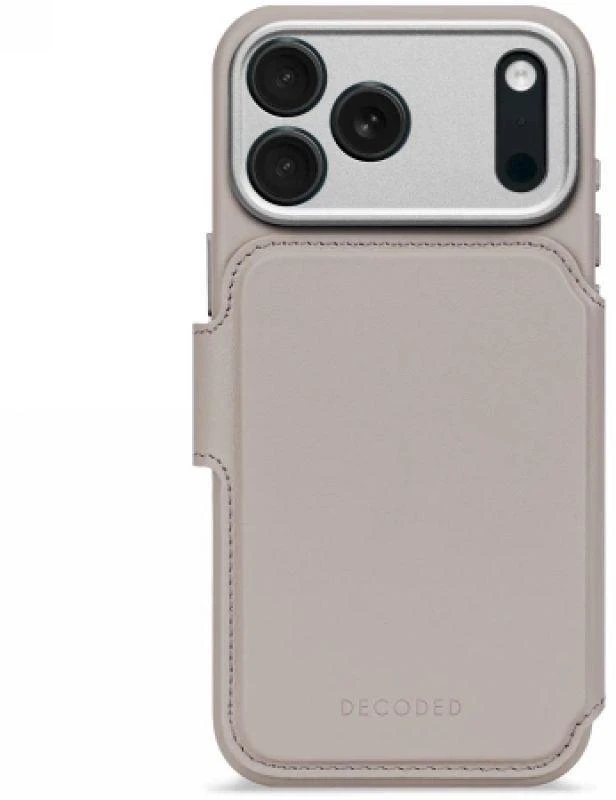 „Decoded Leather Detachable Wallet“ – apsauginis odinis dėklas, skirtas „iPhone 17 Pro Max“, suderinamas su „MagSafe“ (kieto molio)