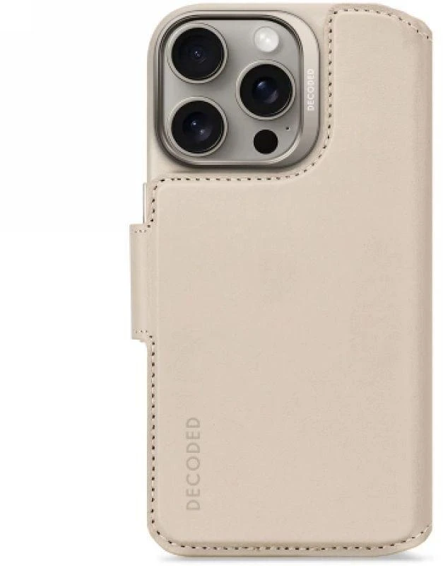 Decoded Leather Detachable Wallet MagSafe with Wallet Apple iPhone 16 Pro - dėklas telefonui rožinės spalvos