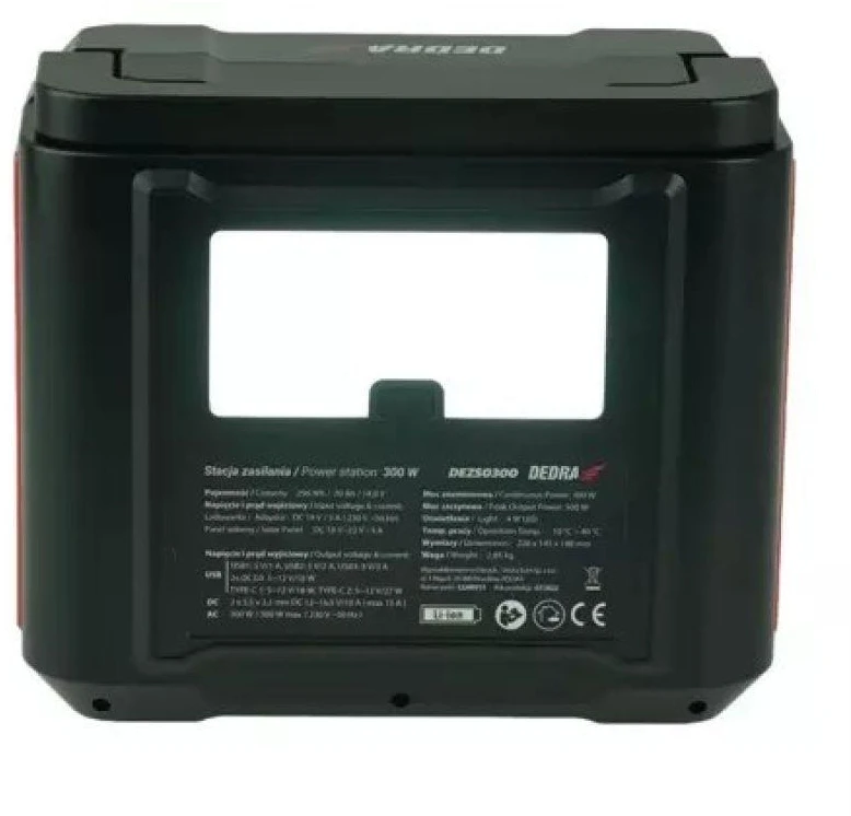 DEDRA DEZS0300 Nešiojamoji maitinimo stotis Ličio-jonų (Li-Ion) 20000 mAh 500 W 2,85 kg