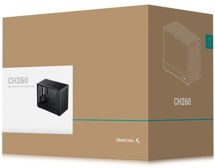 Ausinės DeepCool CH260 Mikro Bokštas Juoda