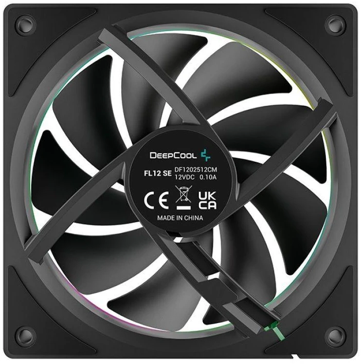 DeepCool FL12 SE Kompiuterio dėklas Fan 12 cm Juodas 1 pc(s)