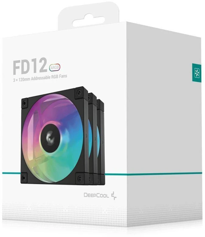Deepcool | Našumas 120 mm ventiliatorius, 3 pakuotės | R-FD12-BKAPN3-G ARGB-3 IN 1
