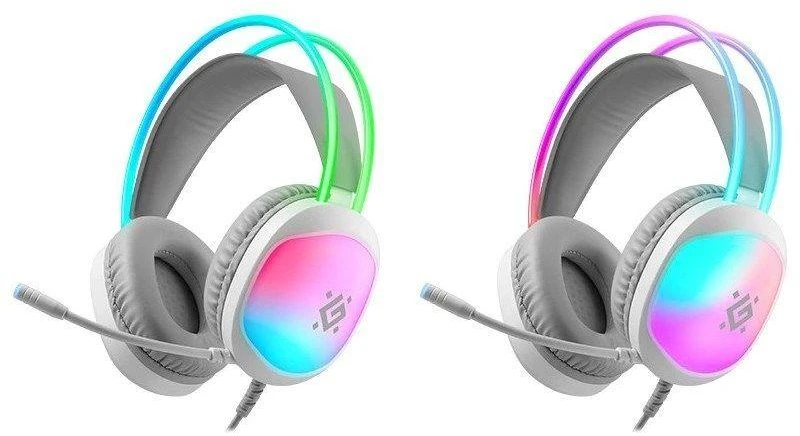 Defender Eclipse RGB žaidimams ausinės baltas 62440