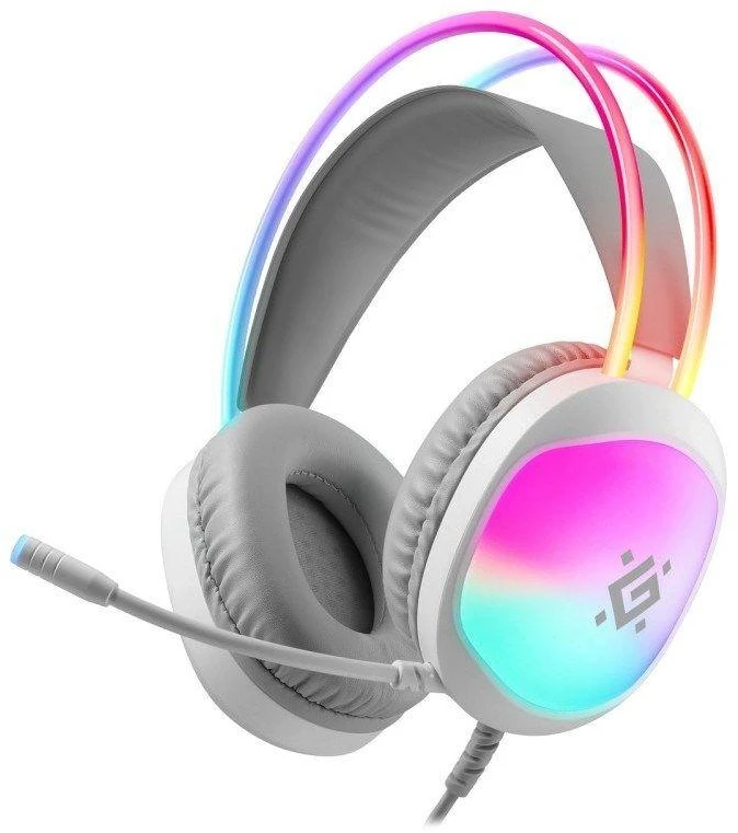 Defender Eclipse RGB žaidimams ausinės baltas 62440