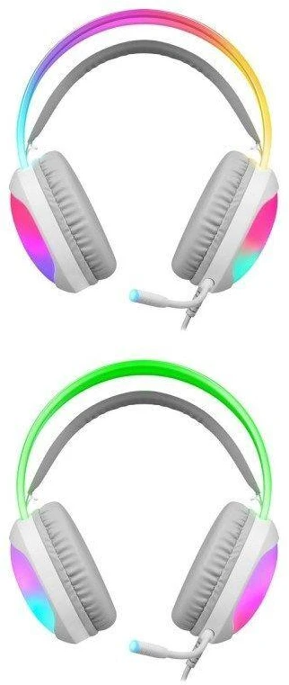 Defender Eclipse RGB žaidimams ausinės baltas 62440