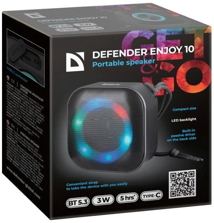 BLUETOOTH SPEAKER DEFENDER ENJOY 10 3W JUODA