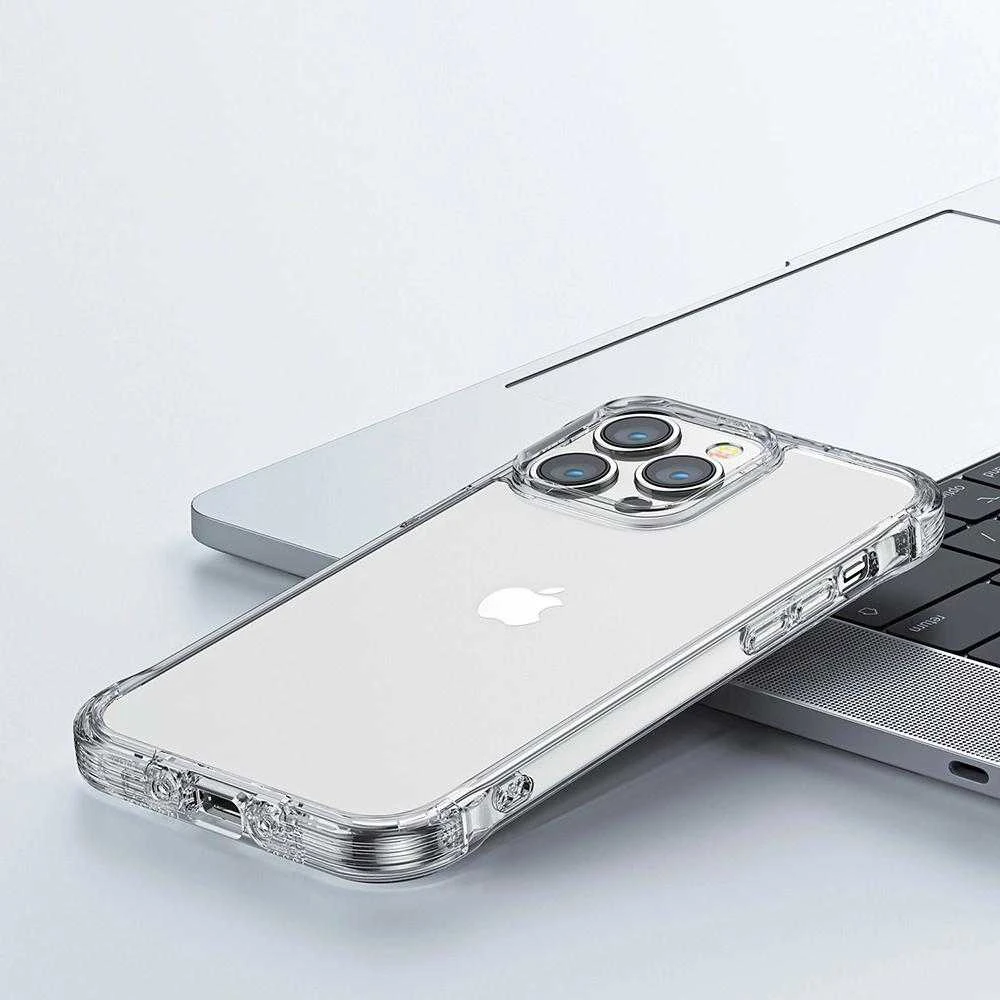 Joyroom Defender Series Apple iPhone 14 Pro Max Armored su stoveliu dėklas telefonui skaidrus (JR-14H4)