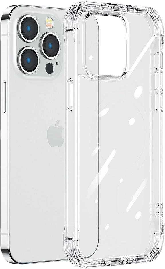 Joyroom Defender Series Apple iPhone 14 Plus Armored su stoveliu dėklas telefonui skaidrus (JR-14H3)