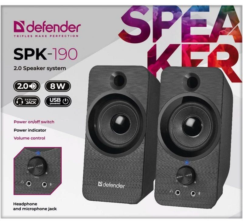 Garsiakalbiai - Defender SPK-190 2.0 8W USB