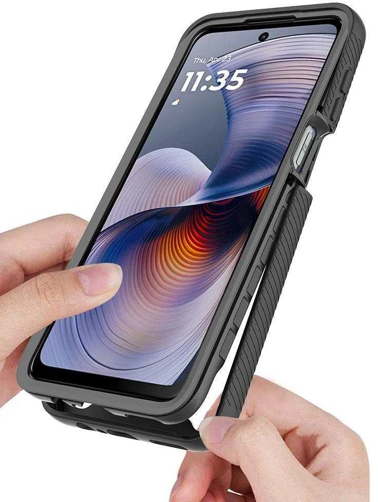 „Tech-Protect“ apsauginis dėklas, skirtas Motorola Moto G15 / G15 Power / G05 / E15 - Juodas