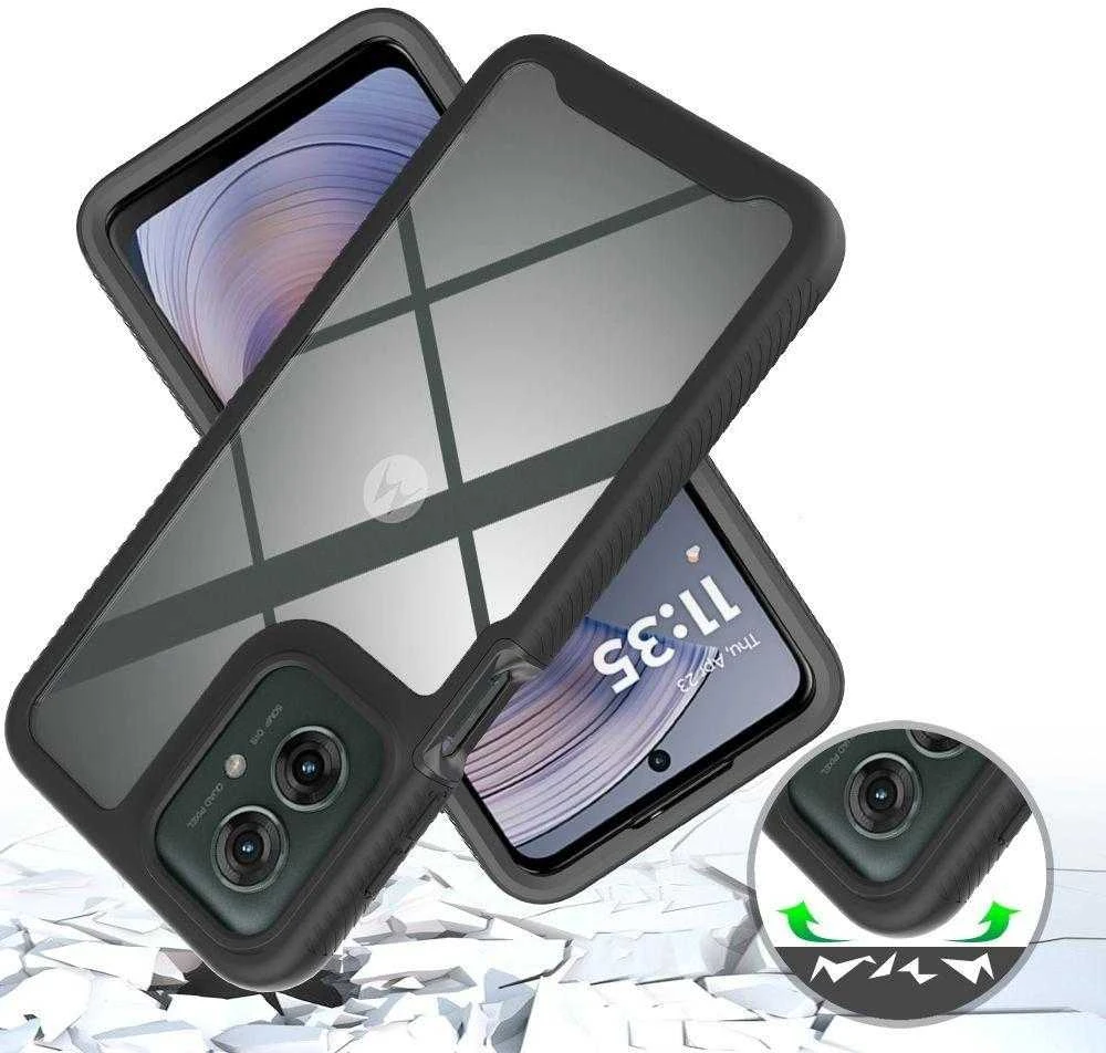 „Tech-Protect“ apsauginis dėklas, skirtas Motorola Moto G15 / G15 Power / G05 / E15 - Juodas