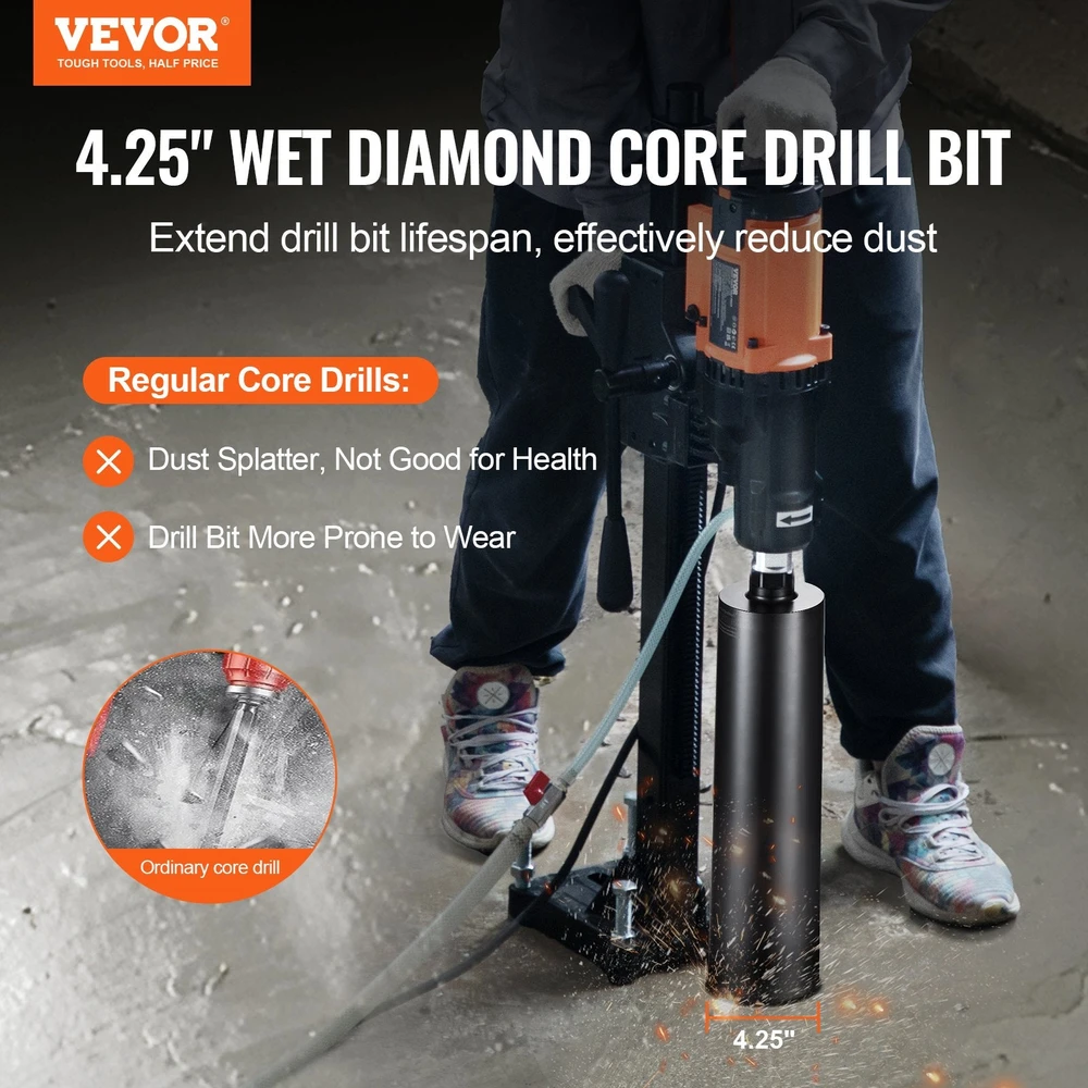 VEVOR 4,25 cm deimantinis grąžtas betonui