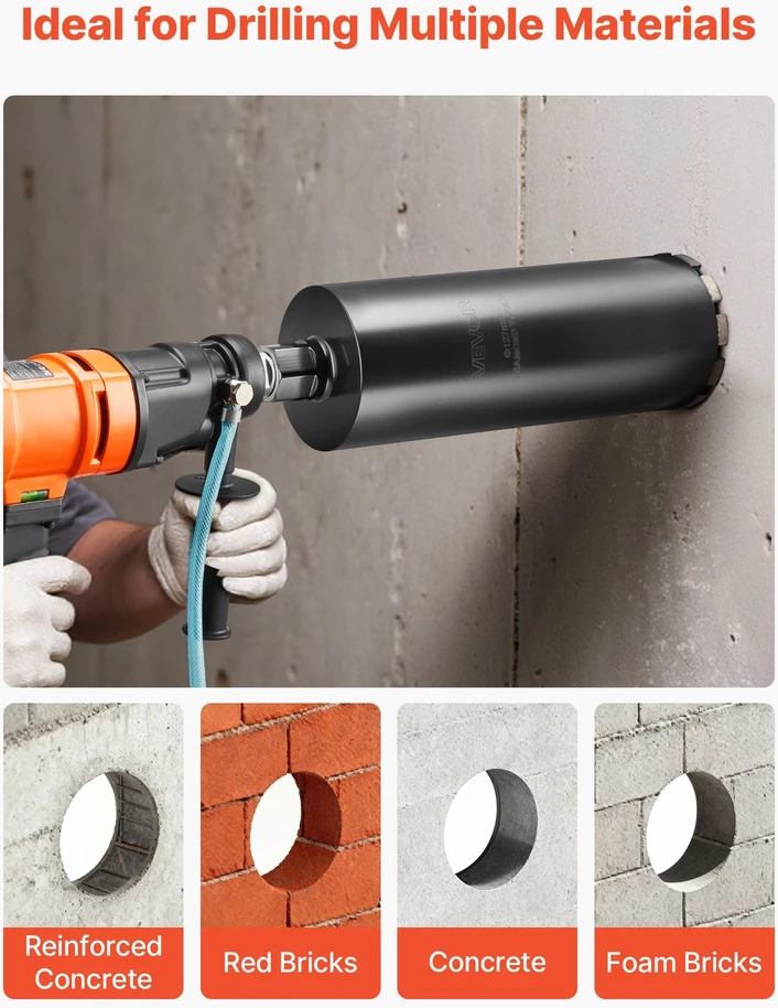 VEVOR Griovelio gręžtuvėlis betonui ir mūrui 127 mm