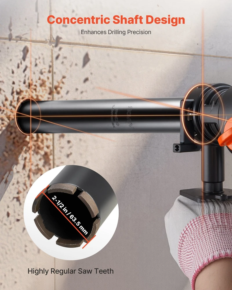 VEVOR Deimantinė gręžimo karūna, 63.5 mm skersmens