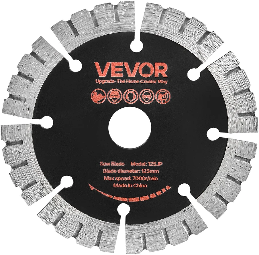 Deimantiniai pjovimo diskai VEVOR 125JP, 125 mm