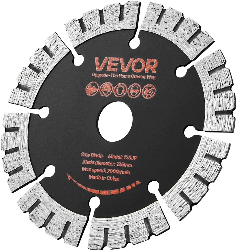 Deimantiniai pjovimo diskai VEVOR 125JP, 125 mm