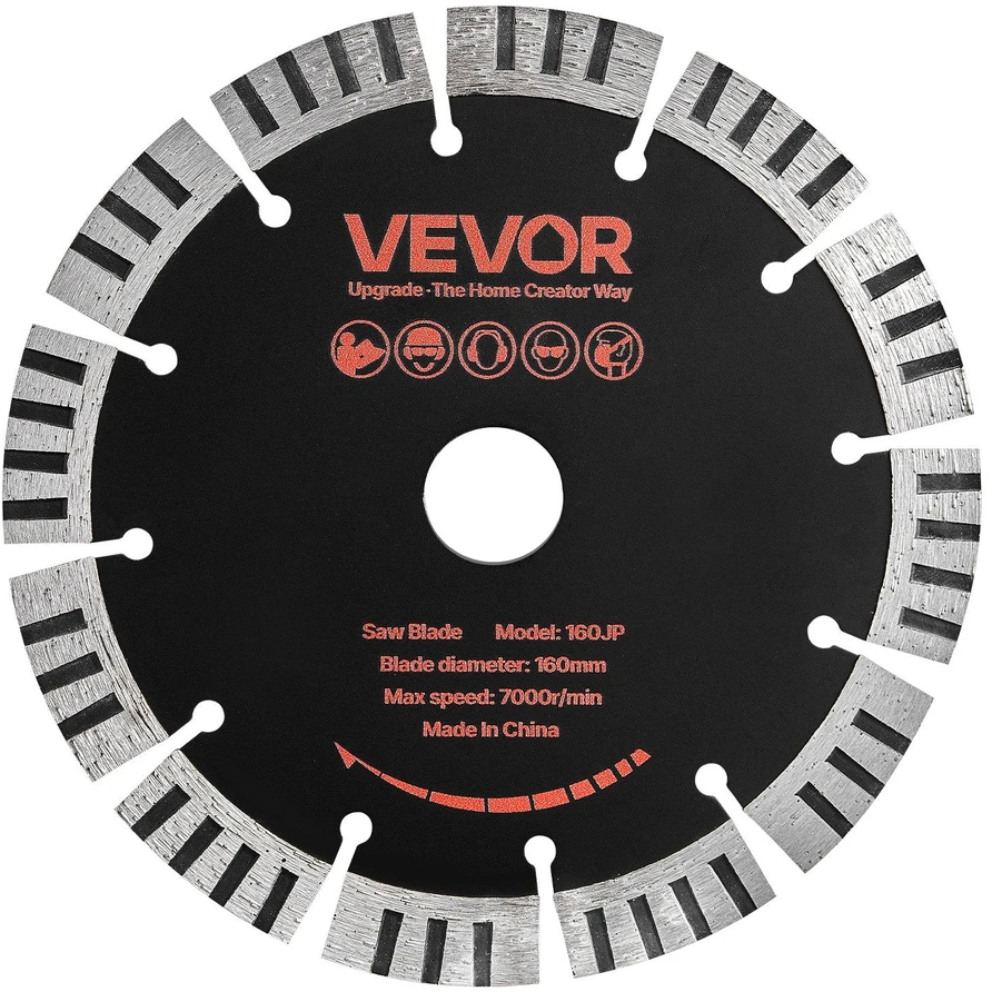 Deimantiniai pjovimo diskai VEVOR 160JP, 160 mm
