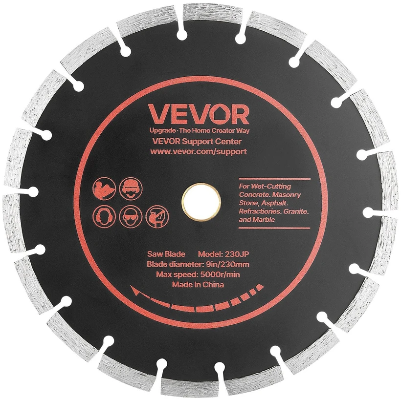 Deimantiniai pjovimo diskai VEVOR 230JP, 230 mm