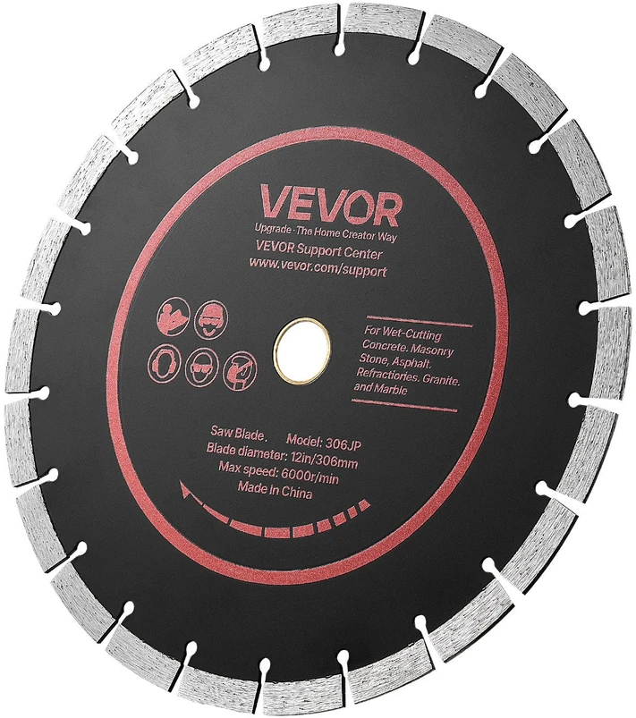 Deimantiniai pjovimo diskai VEVOR 306JP, 306 mm, 3 vnt.
