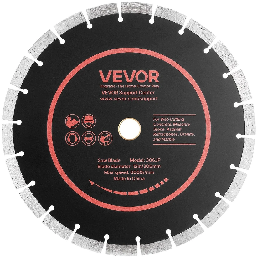 Deimantiniai pjovimo diskai VEVOR 306JP, 306 mm, 3 vnt.