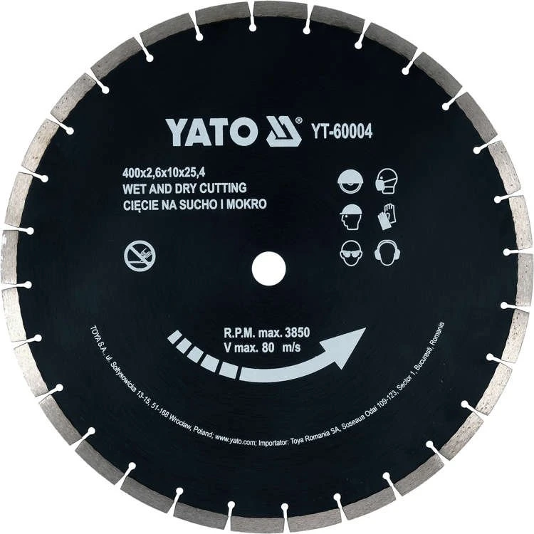 YATO DEIMANTINIS DISKAS BETONUI 400x25,4mm