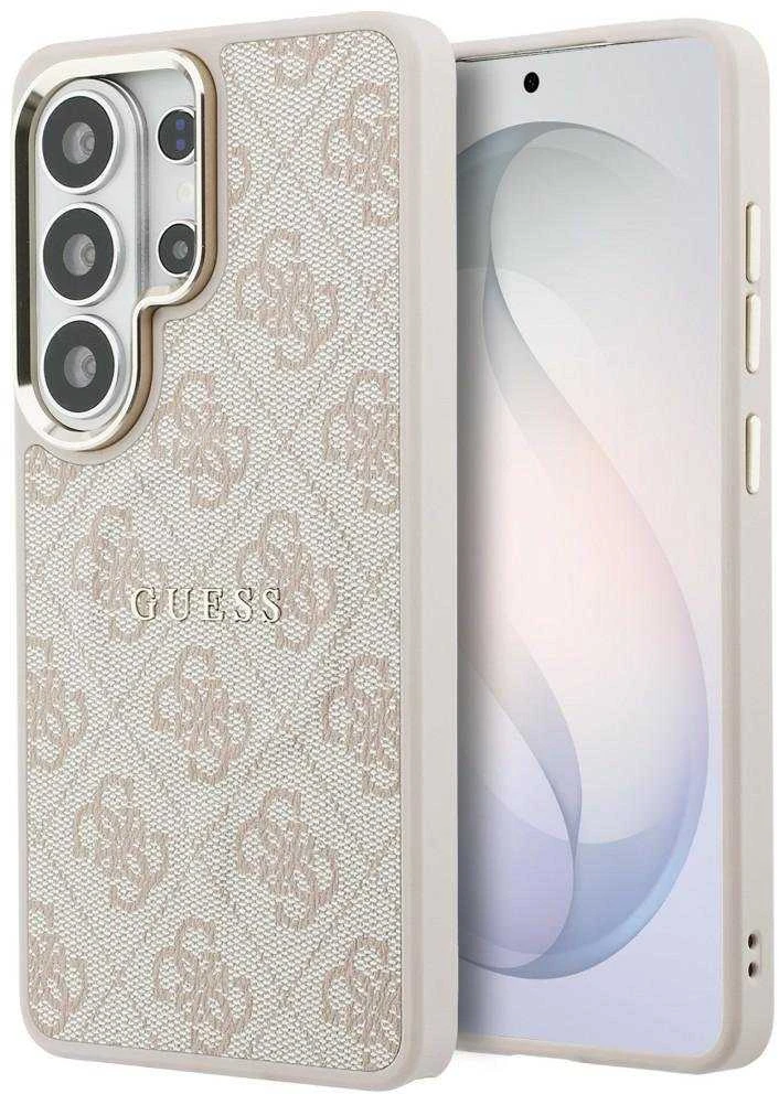 Guess PU Leather 4G Gold Frame Magnetic dėklas skirtas Samsung Galaxy S26 Ultra rožinės spalvos