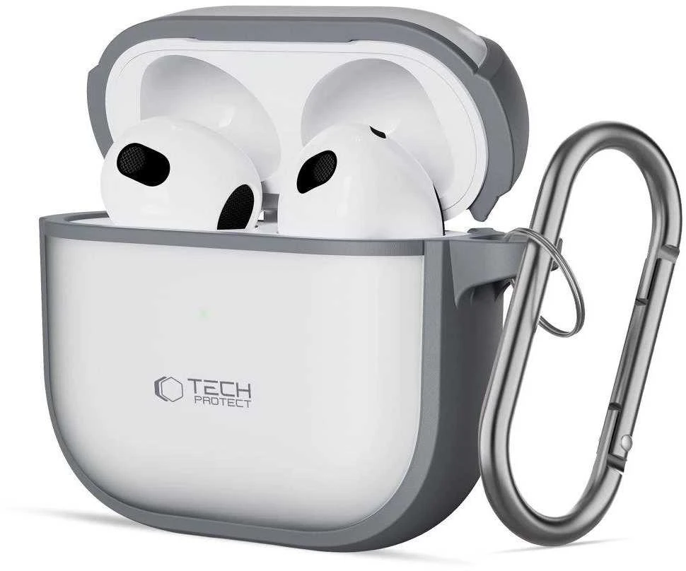 Apple AirPods 4 Tech-Protect Magmat dėklas jūsų ausinėms pilkos spalvos