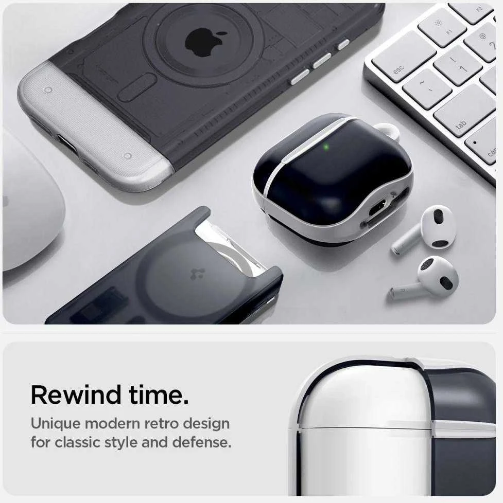 Apple AirPods 4 Spigen Classic C2 Graphite ausinių dėklas