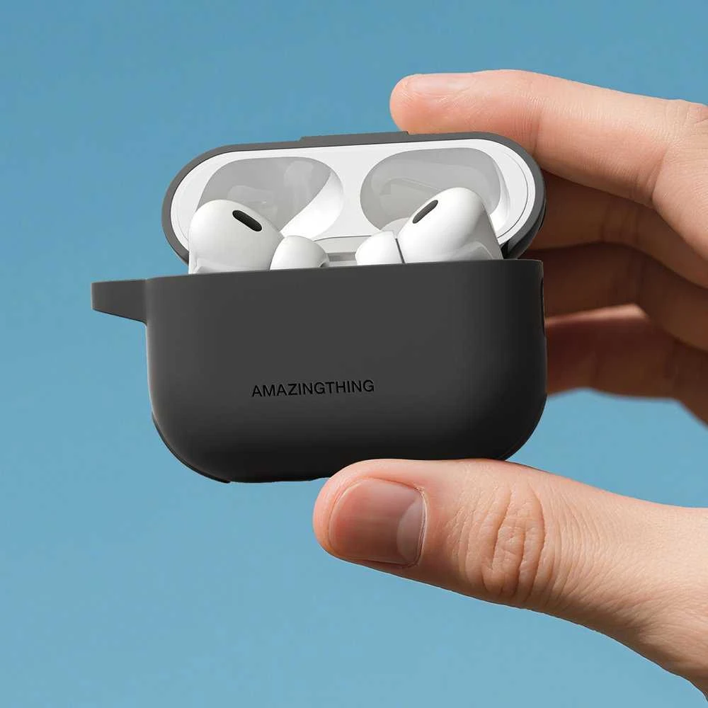 „AmazingThing Omni Case Titan“ dėklas, skirtas „AirPods Pro 3“ - juodas