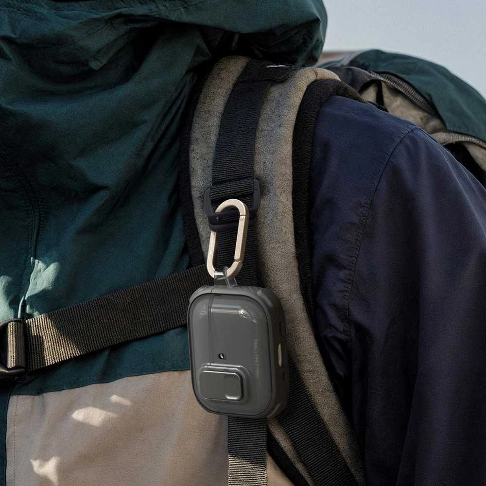 „AmazingThing Titan Pro Mag“ skaidrus dėklas, skirtas „AirPods Pro 3“ - Juodas