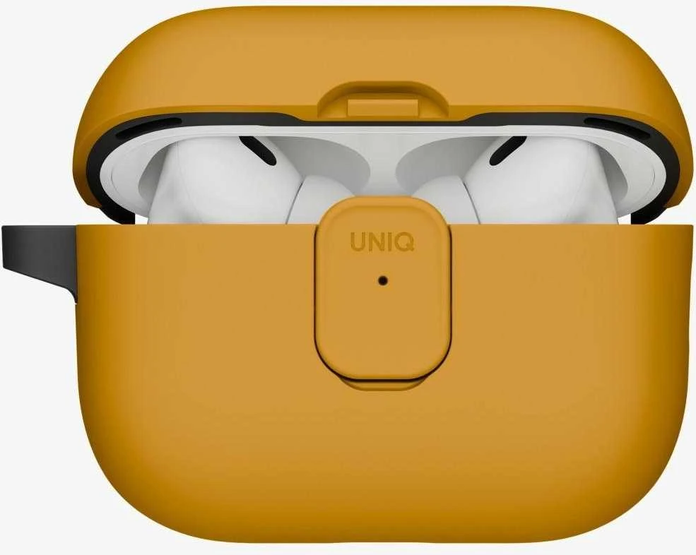 „Uniq Clyde“ dėklas, skirtas „AirPods Pro“ (3 kartos) – geltonai pilkas