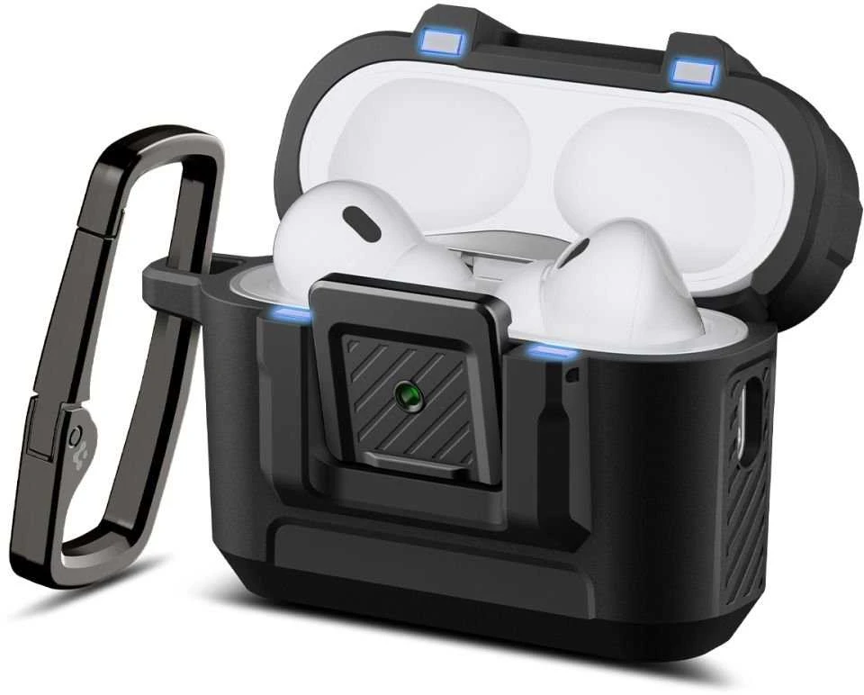 Dėklas Spigen Lock Fit, matte juodas - AirPods Pro 3