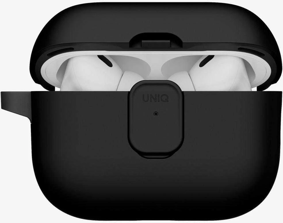 „Uniq Clyde“ dėklas, skirtas „AirPods Pro 3“ ausinėms – juodas ir pilkas