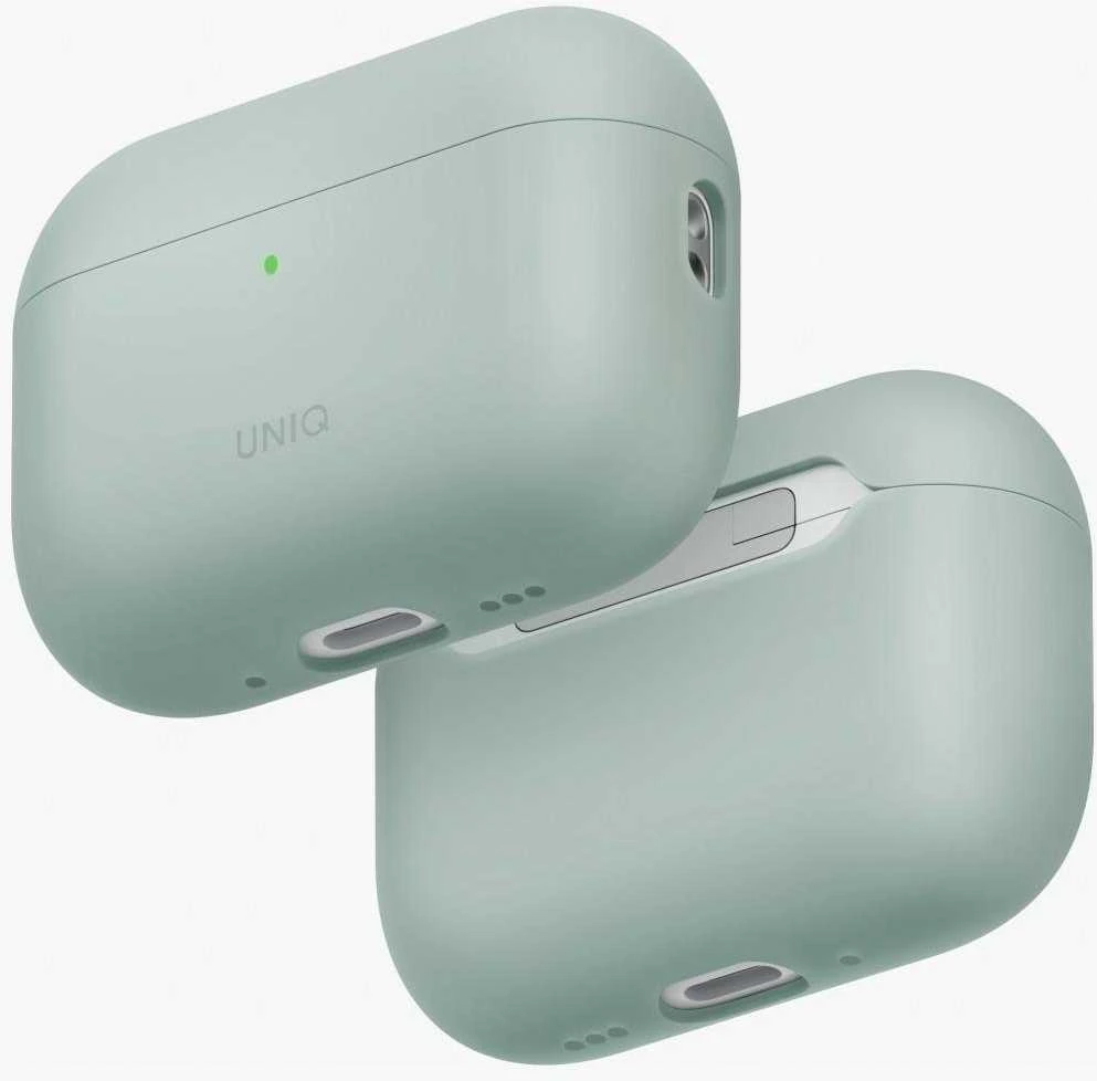 Dėklas UNIQ Lino skirtas AirPods Pro 3 gen Silicone žalios spalvos