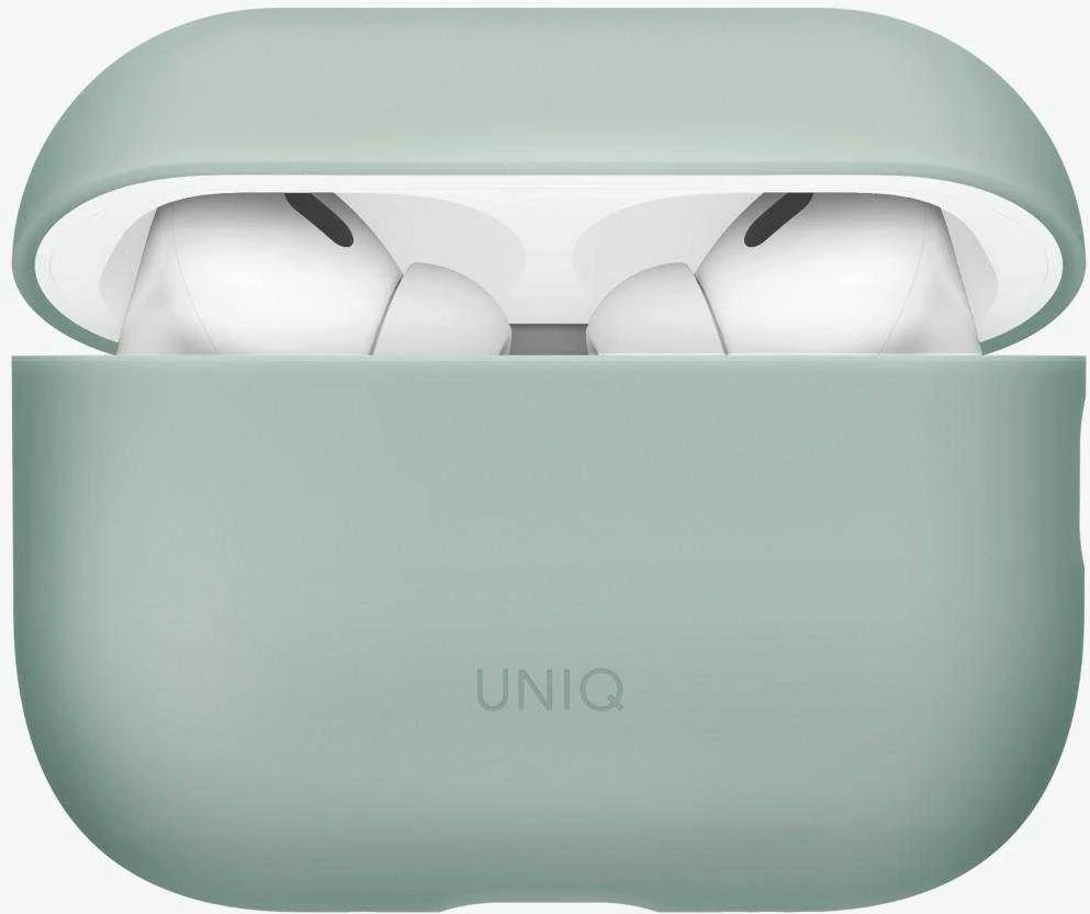 Dėklas UNIQ Lino skirtas AirPods Pro 3 gen Silicone žalios spalvos