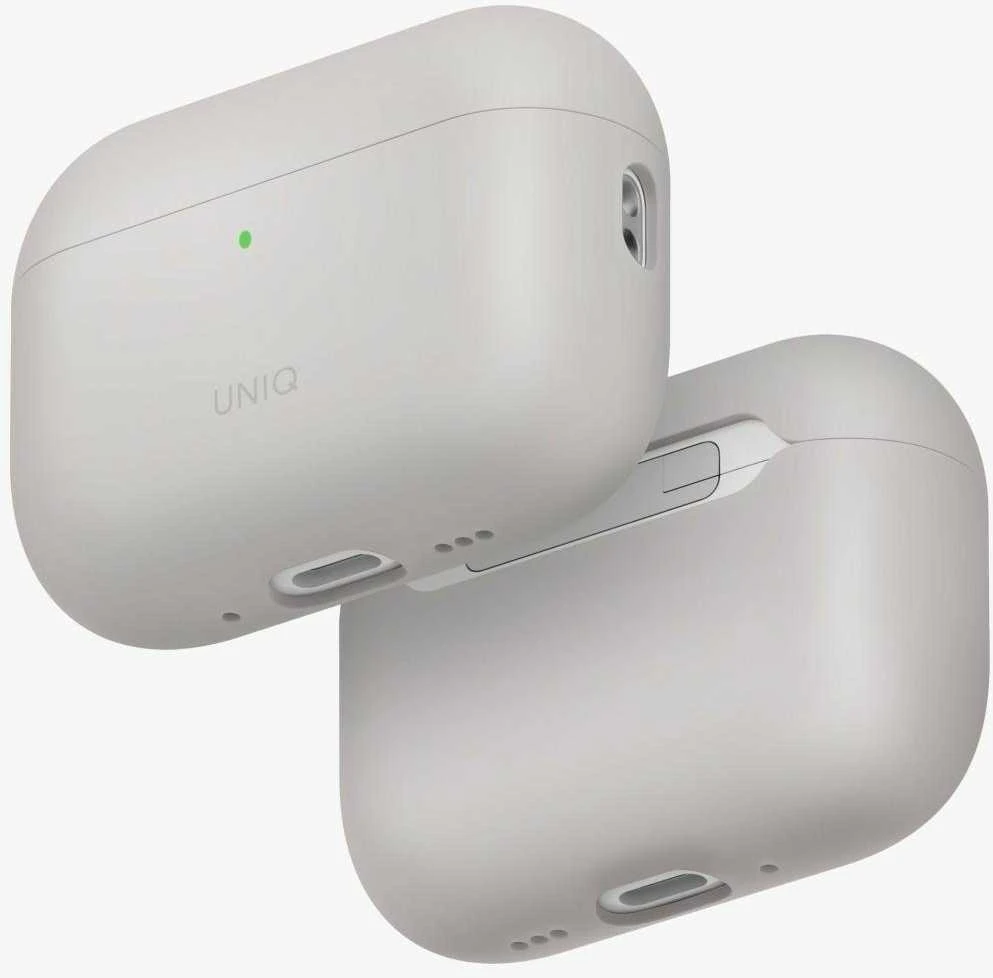 Dėklas UNIQ Lino skirtas AirPods Pro 3 gen Silicone beige