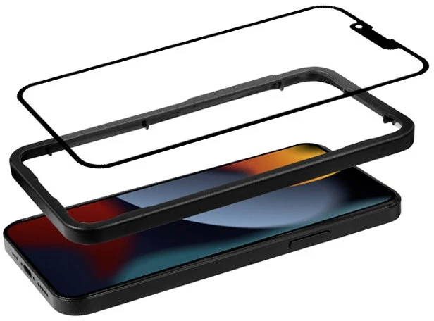 Crong Anti-Bacterial 3D Armour Glass - 9H apsauginis stiklas skirtas the entire screen of the Apple iPhone 14 Plus / Apple iPhone 13 Pro Max + installation frame