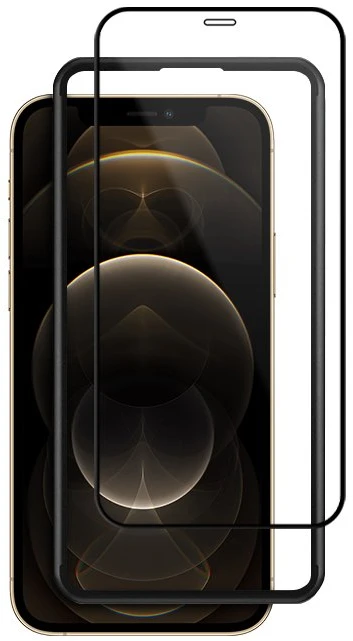 Crong Anti-Bacterial 3D Armor Glass - 9H apsauginis stiklas skirtas the entire screen of the Apple iPhone 12 Pro Max + installation frame