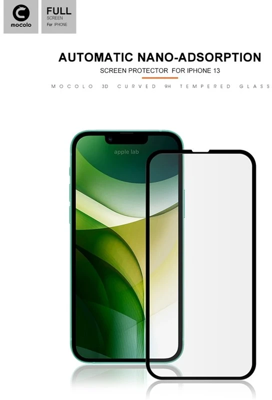 Mocolo 3D Glass Full Glue - Apsauginis stiklas skirtas Apple iPhone 13 / 13 Pro