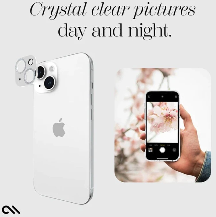 Case-Mate Sparkle Lens Protector - Apsauginis stiklas skirtas Apple iPhone 15 / Apple iPhone 15 Plus Camera (Twinkle)