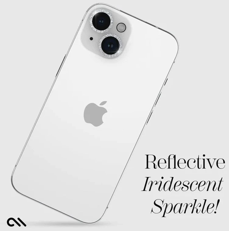 Case-Mate Sparkle Lens Protector - Apsauginis stiklas skirtas Apple iPhone 15 / Apple iPhone 15 Plus Camera (Twinkle)