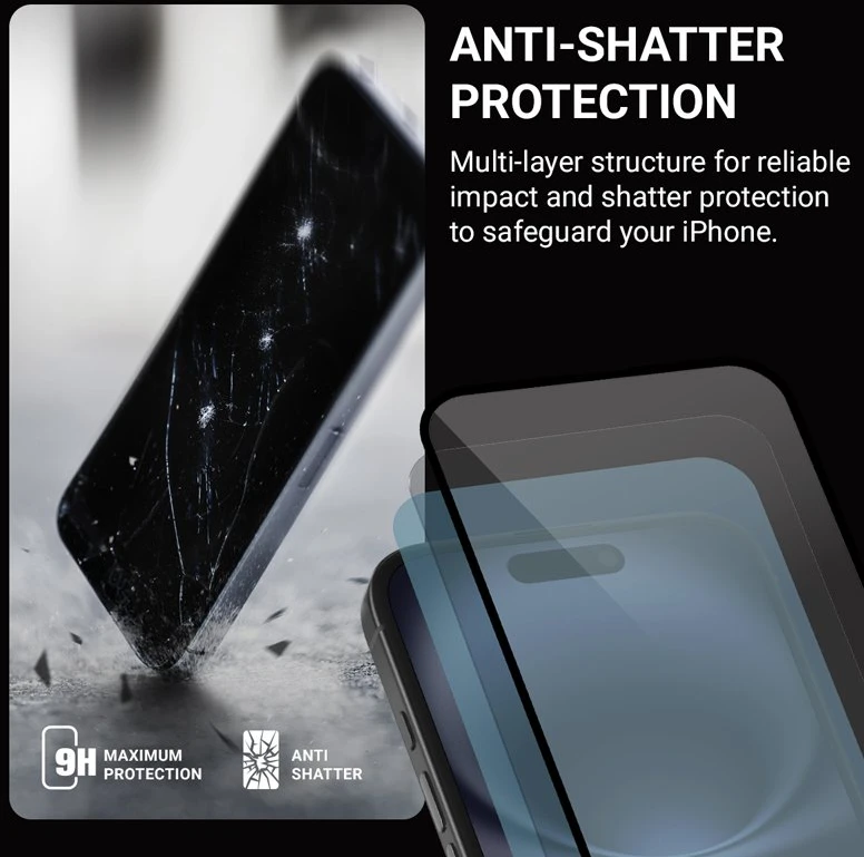 Crong Nano Glass - Unbreakable hybrid stiklas skirtas Apple iPhone 15 Pro Max