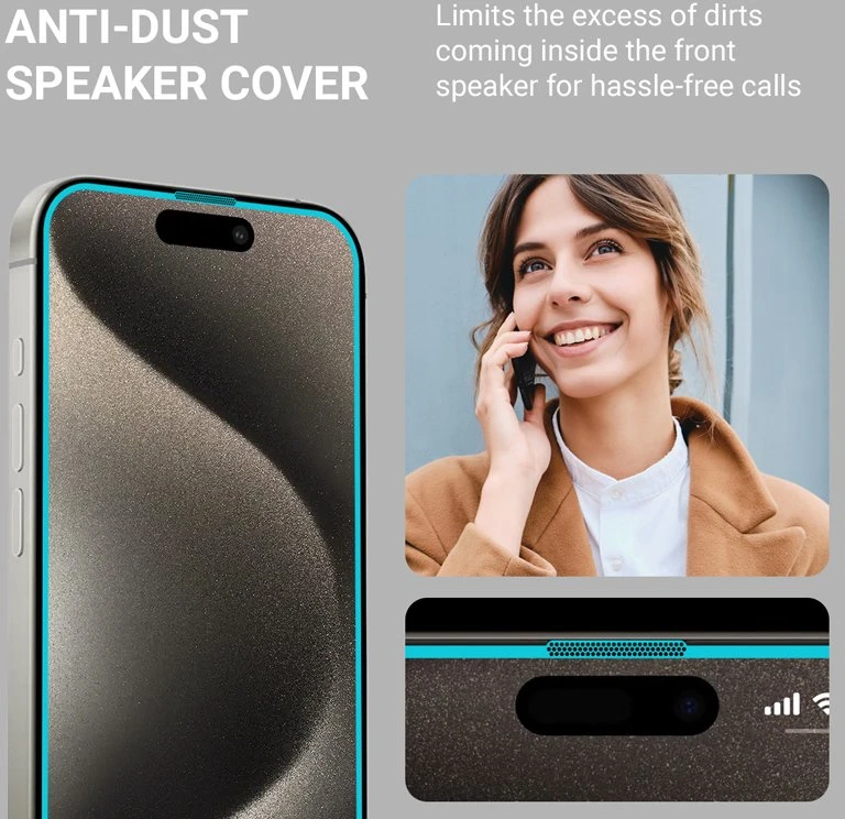 Crong EasyShield 2 vnt. - Apsauginis stiklas skirtas Apple iPhone 15 Pro Max (2 vnt)