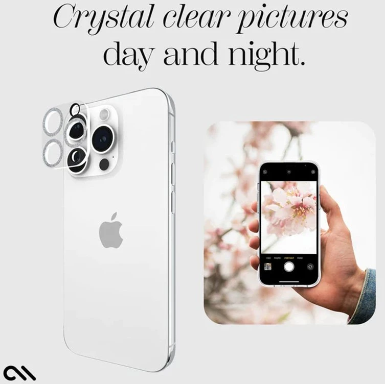 Case-Mate Sparkle Lens Protector - Apsauginis stiklas skirtas Apple iPhone 15 Pro / Apple iPhone 15 Pro Max camera (Twinkle)