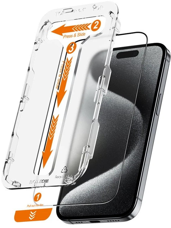 Crong EasyShield 2 vnt. - Apsauginis stiklas skirtas Apple iPhone 15 Pro Max (2 vnt)