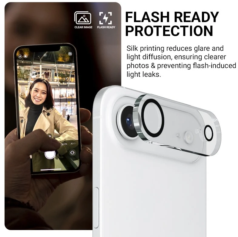 „Crong Lens Shield“ – kameros ir objektyvo stiklas „Apple iPhone Air“