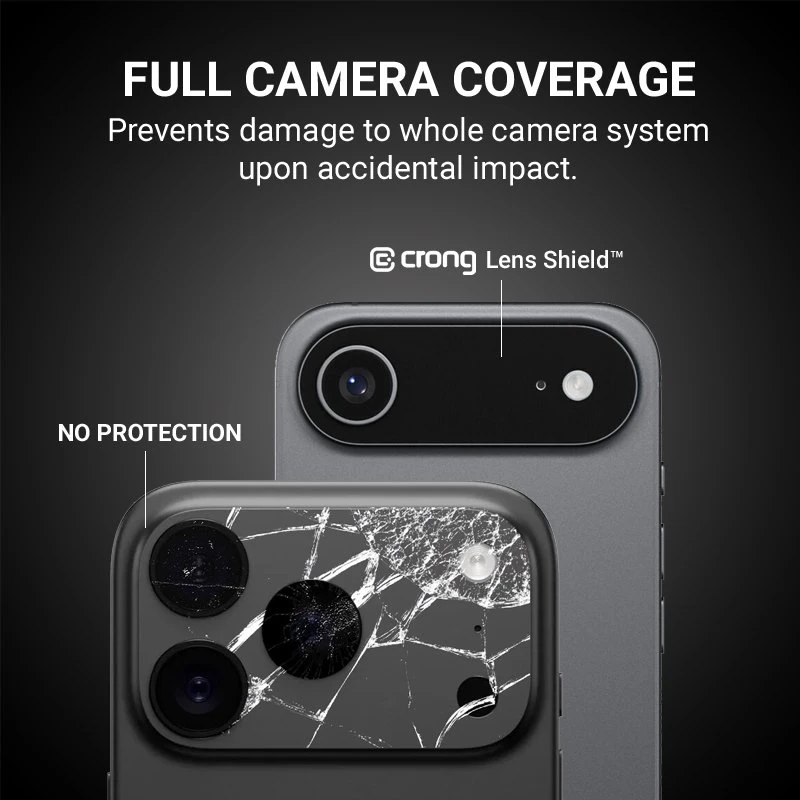 „Crong Lens Shield“ – kameros ir objektyvo stiklas Apple iPhone 17