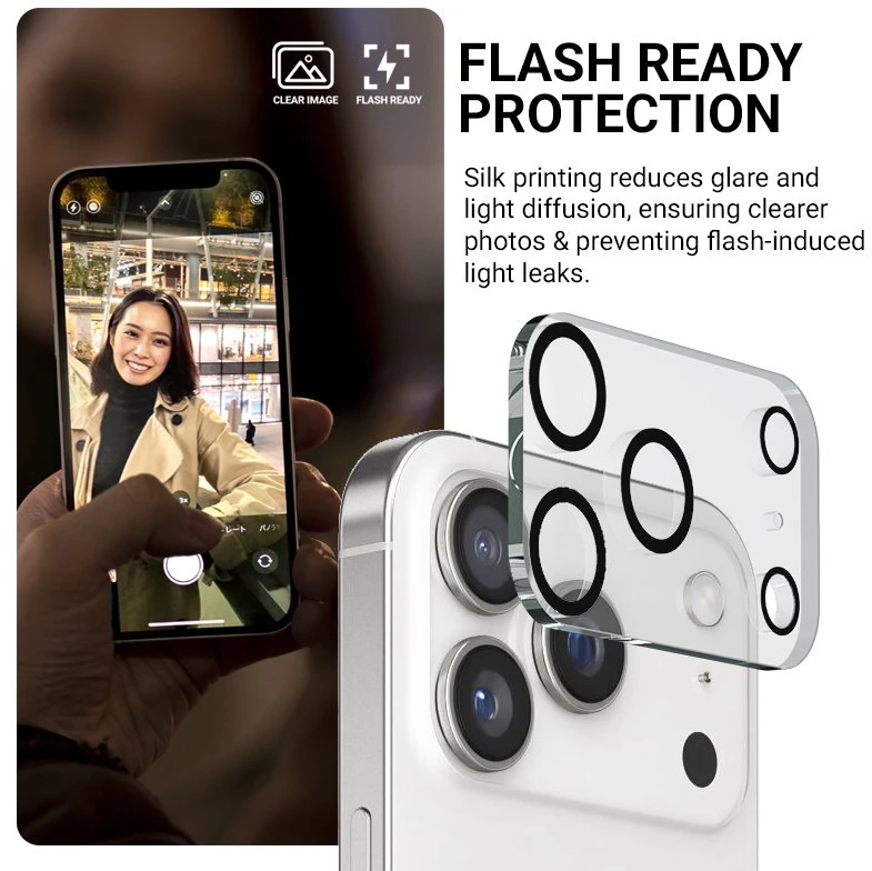 „Crong Lens Shield“ – kameros ir objektyvo stiklas Apple iPhone 17 Pro