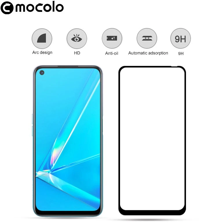 Mocolo 2.5D Full Glue Apsauginis stiklas skirtas OPPO A92