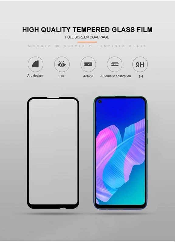 Apsauginis stiklas Mocolo 2.5D Full Glue Huawei P40 Lite E
